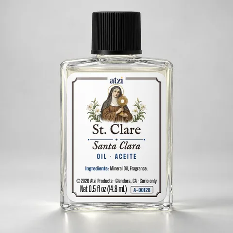 Aceite espiritual Santa Clara, frasco de ½ onza líquida