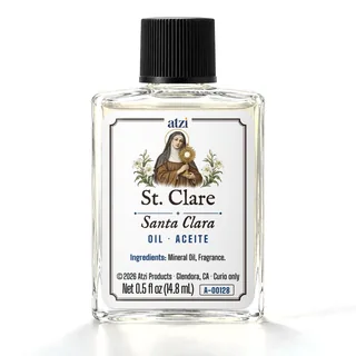 St. Clare spiritual oil, ½ fl oz bottle