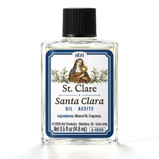 Aceite espiritual Santa Clara, frasco de ½ onza líquida