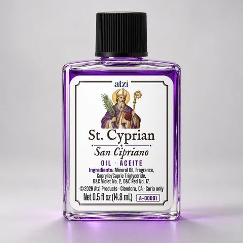 St. Cyprian spiritual oil, ½ fl oz bottle