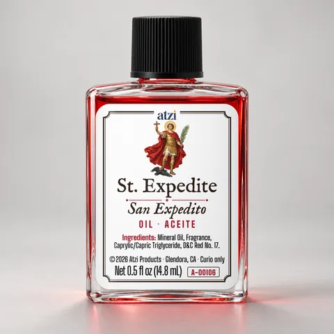 St. Expedite spiritual oil, ½ fl oz bottle