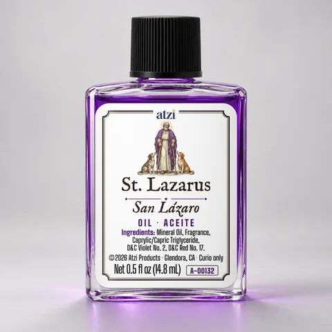 St. Lazarus spiritual oil, ½ fl oz bottle