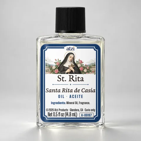 St. Rita spiritual oil, ½ fl oz bottle