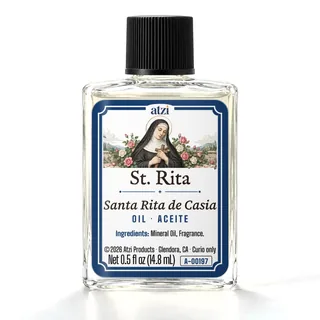 St. Rita spiritual oil, ½ fl oz bottle