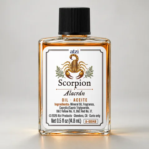 Aceite espiritual Alacrán, frasco de ½ onza líquida