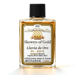 Showers of Gold spiritual oil, ½ fl oz bottle