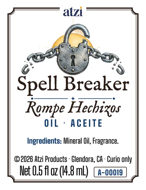 Front label of Spell Breaker spiritual oil