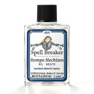 Aceite espiritual Rompe Hechizos, frasco de ½ onza líquida