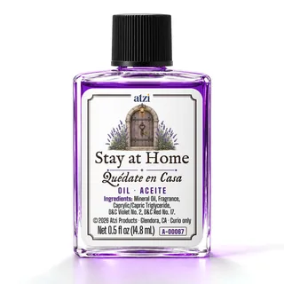 Aceite espiritual Quédate en Casa, frasco de ½ onza líquida