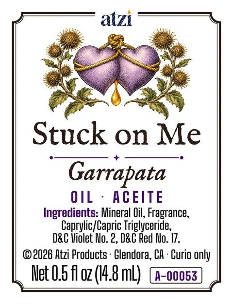 Etiqueta frontal del aceite espiritual Garrapata