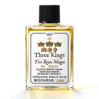 Aceite espiritual Tres Reyes Magos, frasco de ½ onza líquida