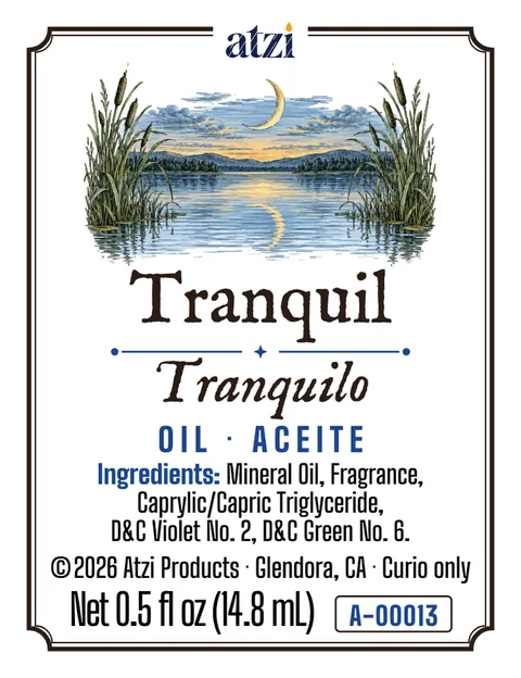 Front label of Tranquil spiritual oil