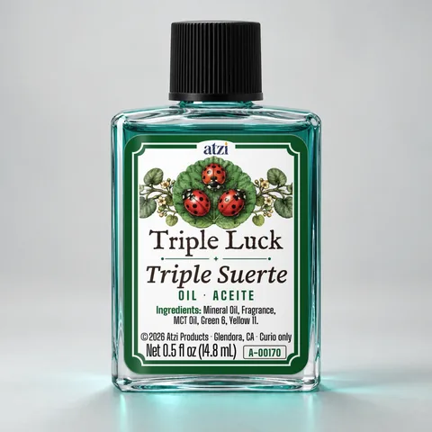 Triple Luck spiritual oil, ½ fl oz bottle