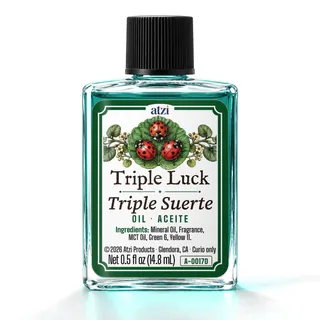 Triple Luck spiritual oil, ½ fl oz bottle