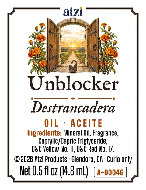 Front label of Unblocker spiritual oil