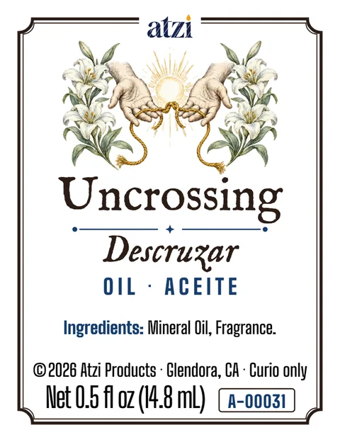 Front label of Uncrossing spiritual oil