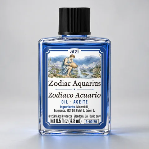 Zodiac Aquarius spiritual oil, ½ fl oz bottle