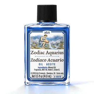 Zodiac Aquarius spiritual oil, ½ fl oz bottle