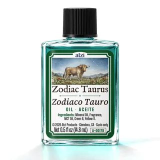 Zodiac Taurus spiritual oil, ½ fl oz bottle
